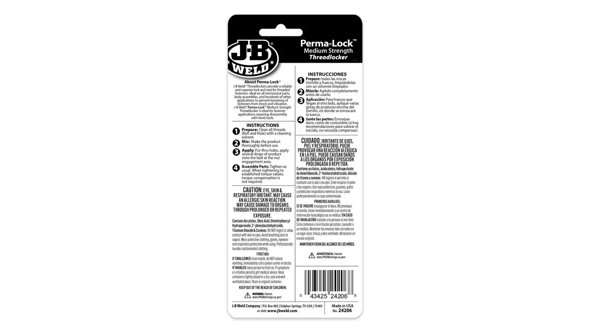 Perma-Lock Blue Threadlocker