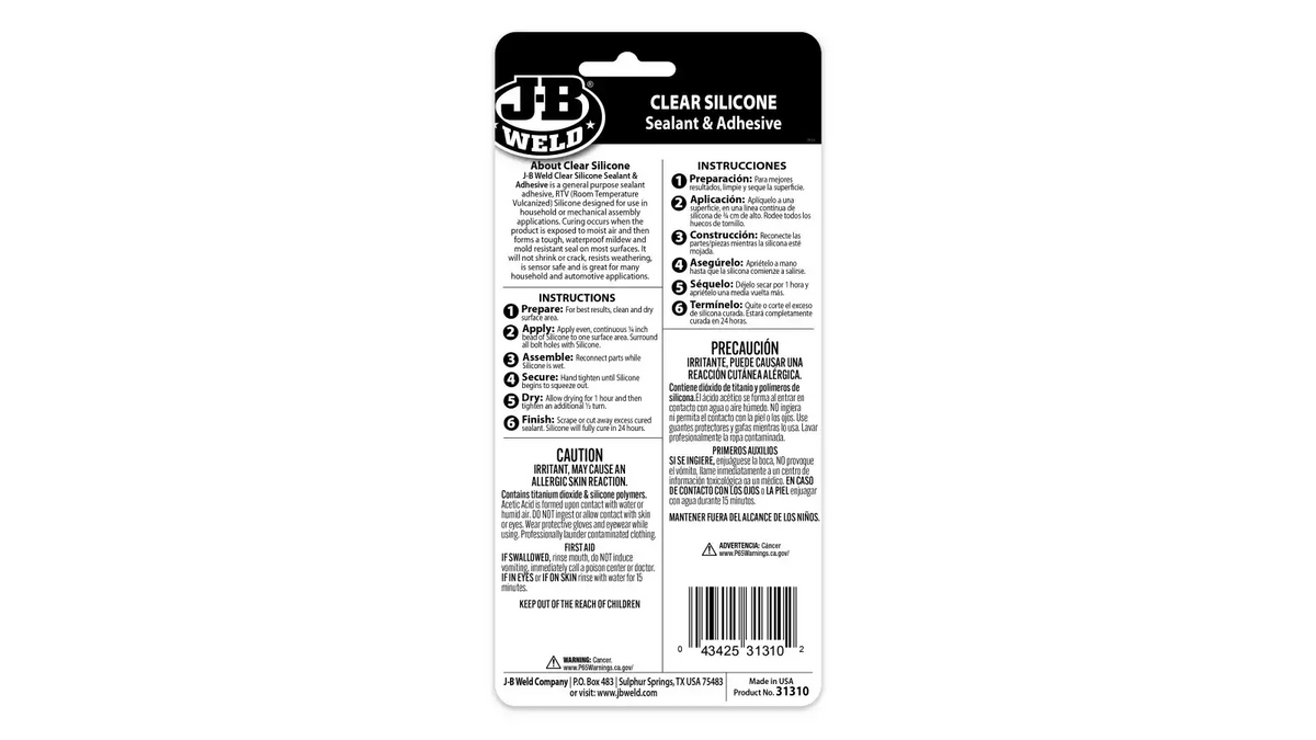Clear Silicone Sealant & Adhesive