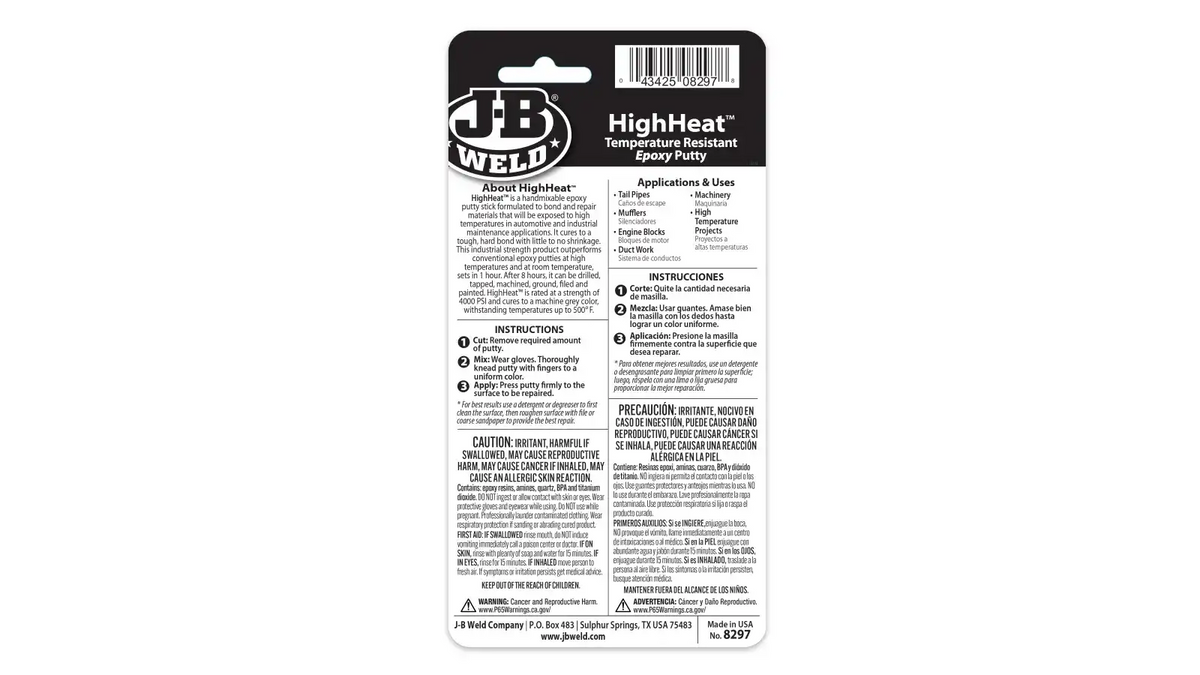 HighHeat™ Epoxy Putty - 2 oz