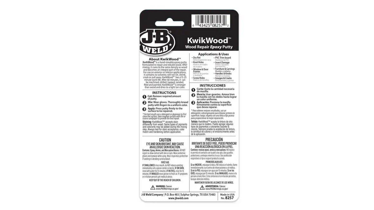 KwikWood™ Epoxy Putty - 1 oz