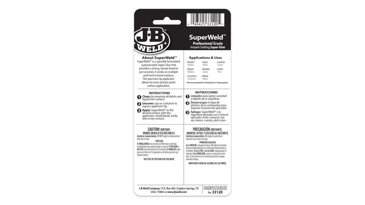 SuperWeld™ Instant Adhesive
