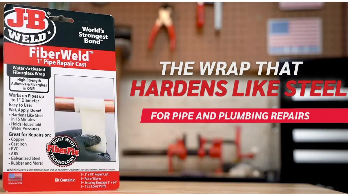 FiberWeld 1" Pipe Repair Cast Fiberglass Wrap
