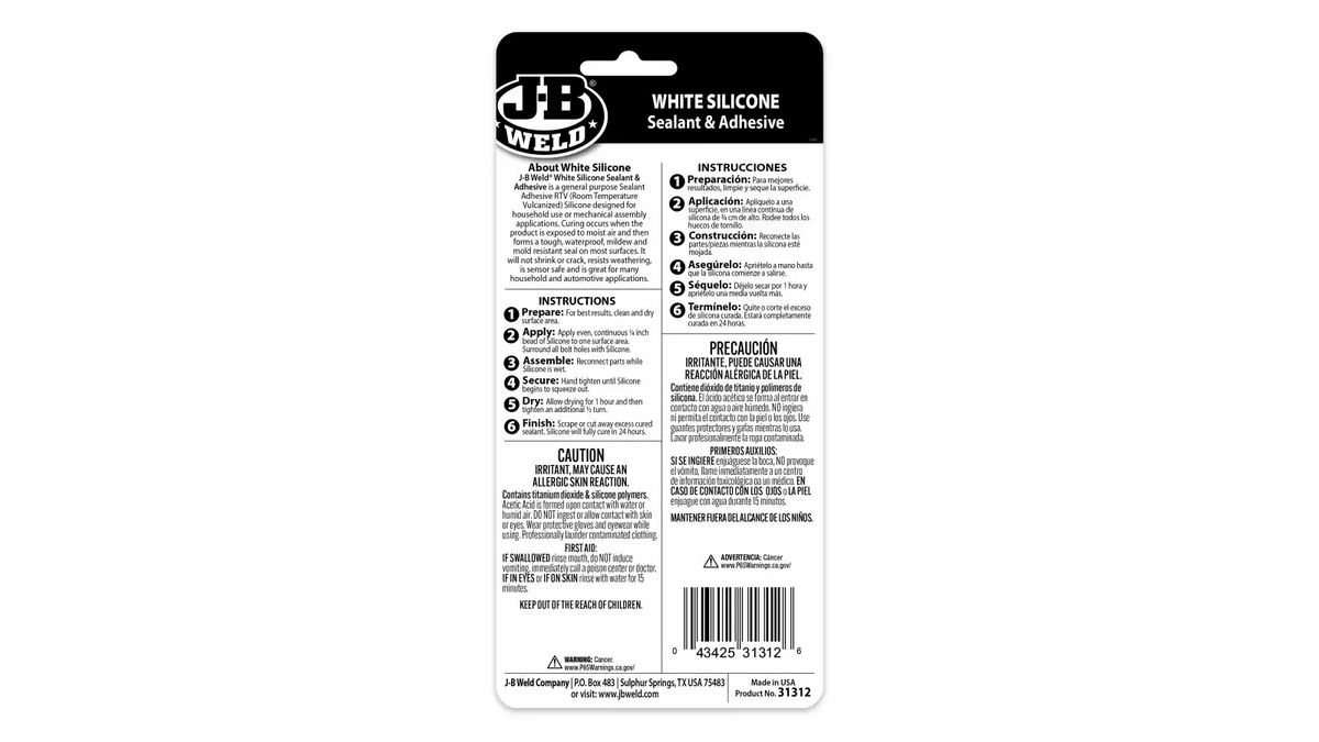 White Silicone Sealant & Adhesive